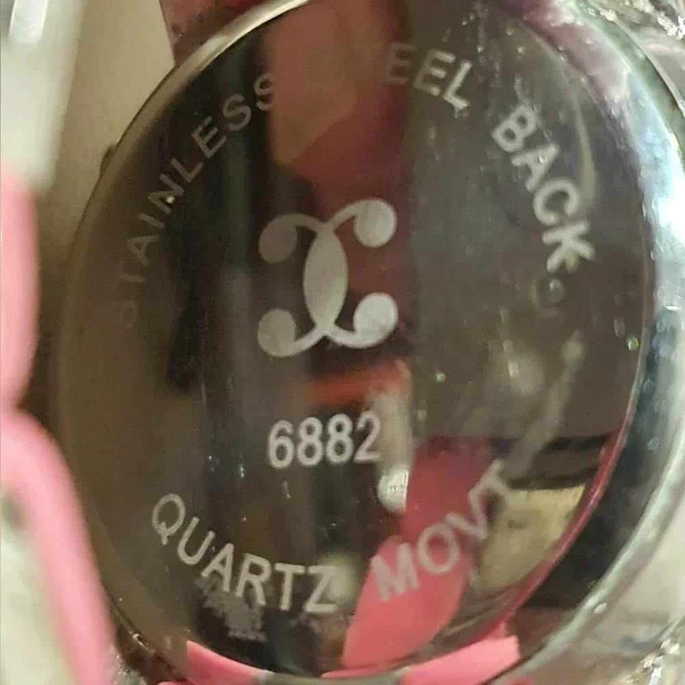 🦋10/$20🦋 Charming Charlie #6882 Silver /Pink Rhinestone Women's Watch